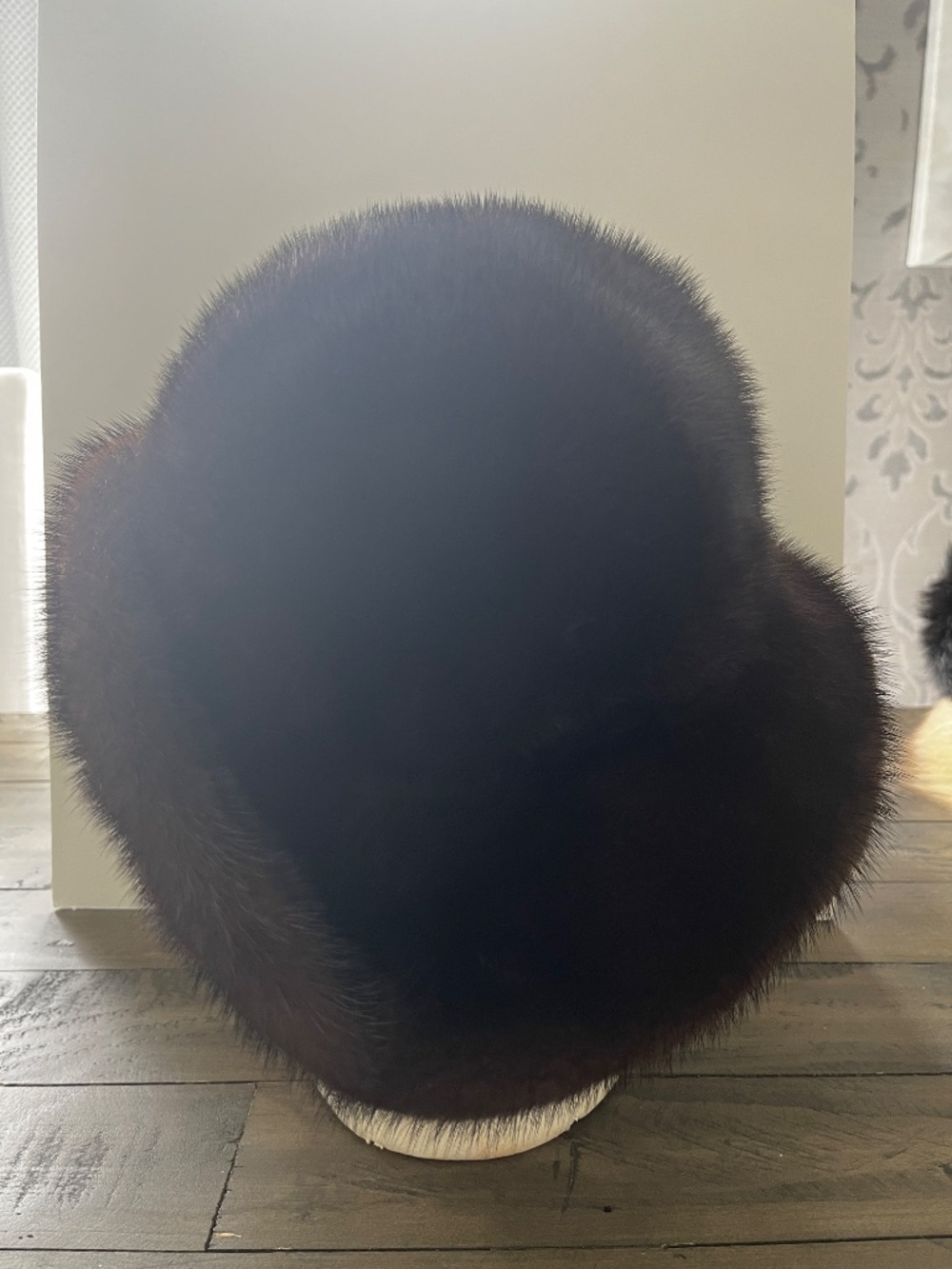Vintage Grosvenor Canada for Harrods Genuine Dark Brown Mink Fur Hat Cloche Pill - Picture 2 of 5